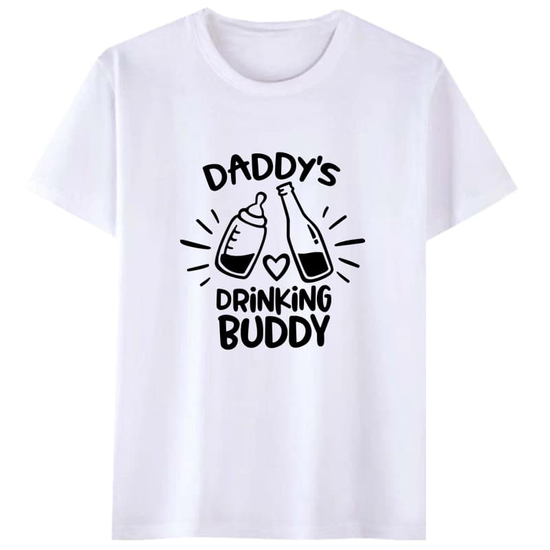 Cute and funny father and son T shirt parent child top short sleeve