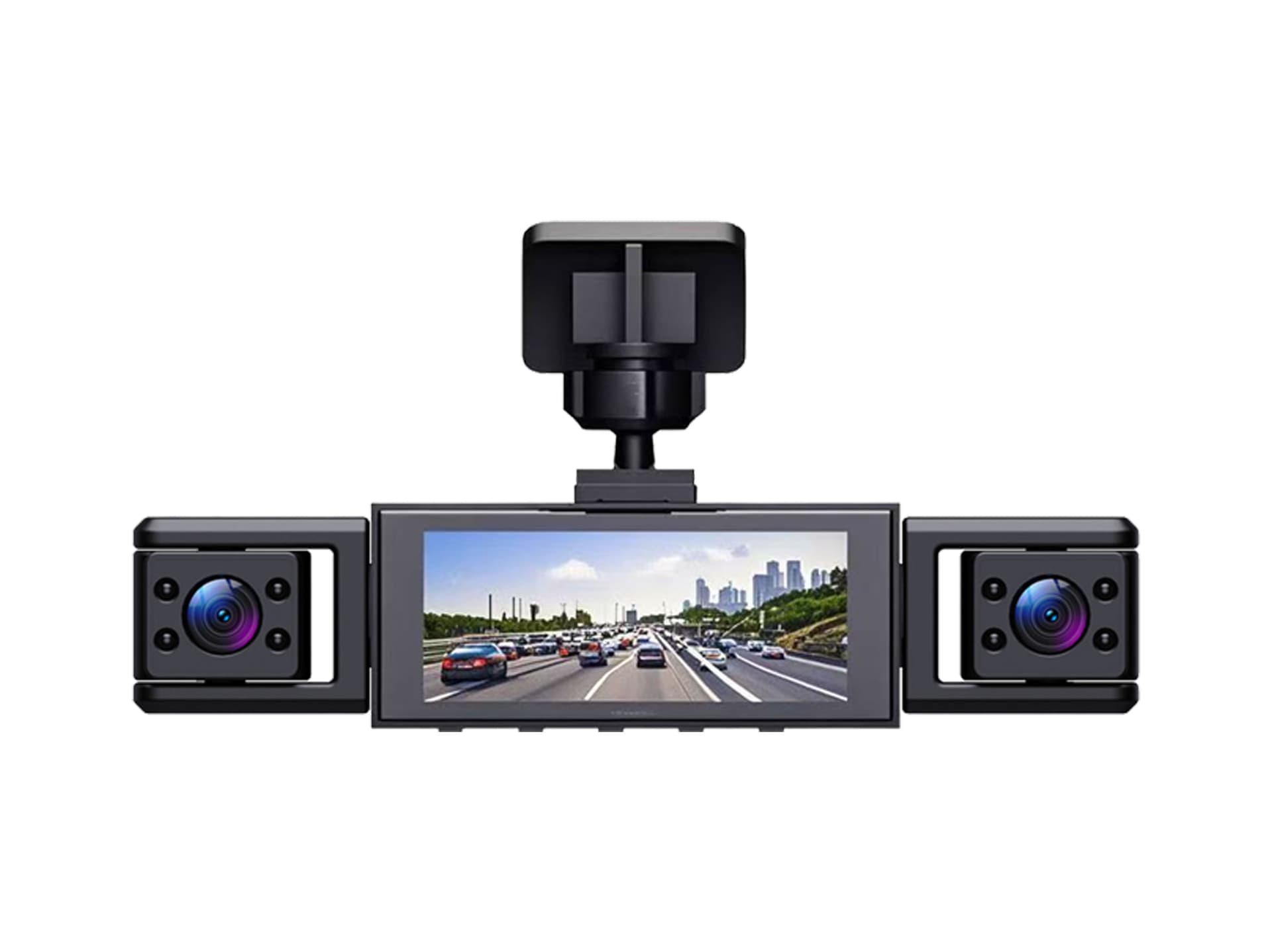 1080P High-definition driving recorder with four lenses, night