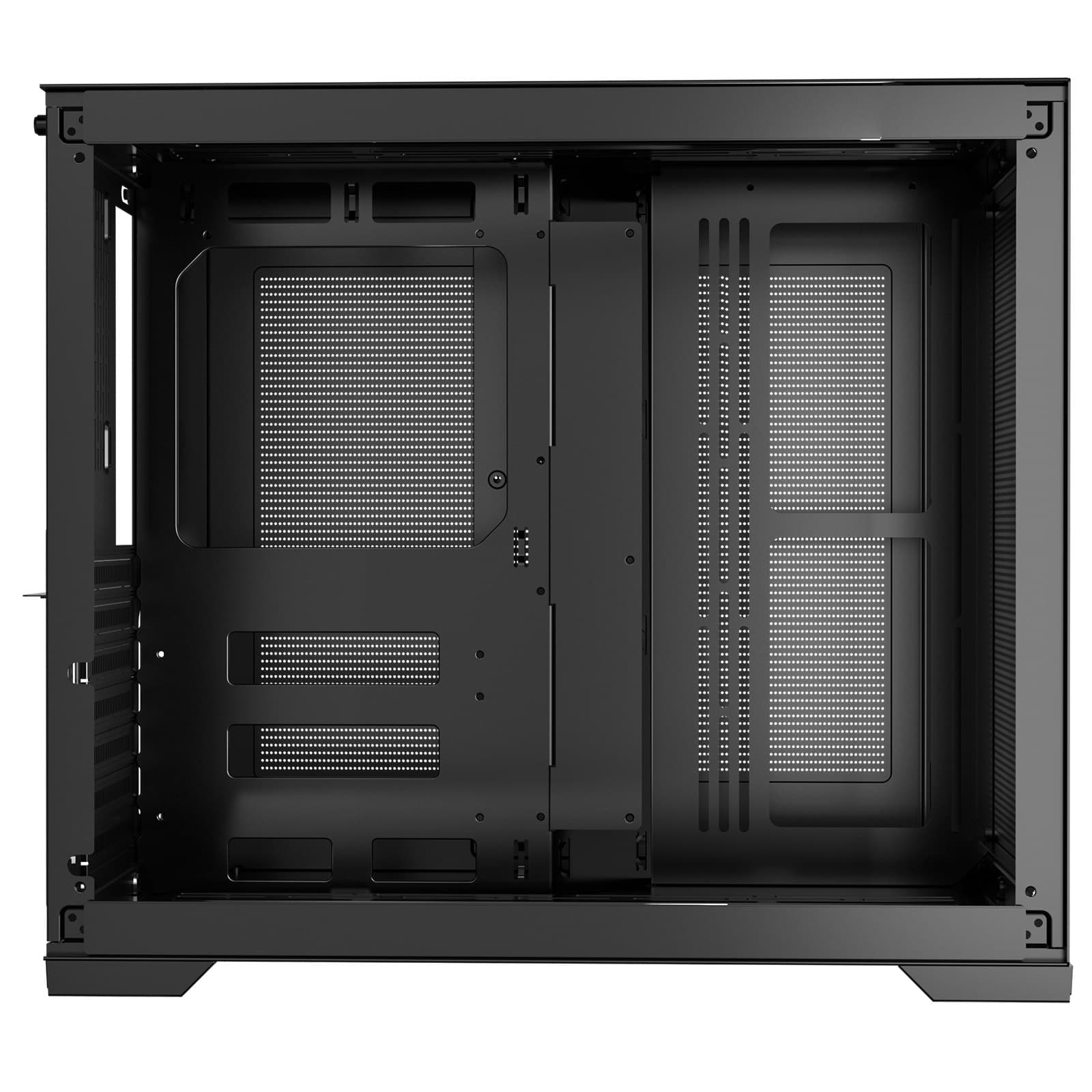 Mid-Tower PC case dual chamber gaming computer for ATX motherboard no