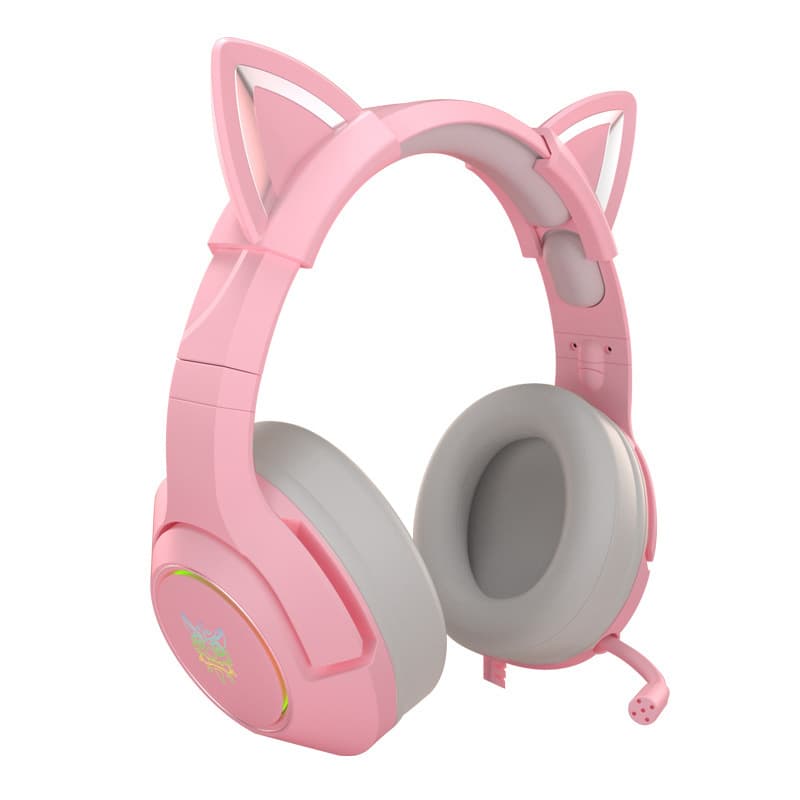 Head-mounted gaming cute girls wired computer headset