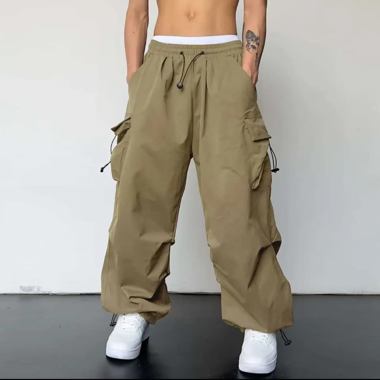 American- vintage work pants, summer versatile Straight-leg, drapey