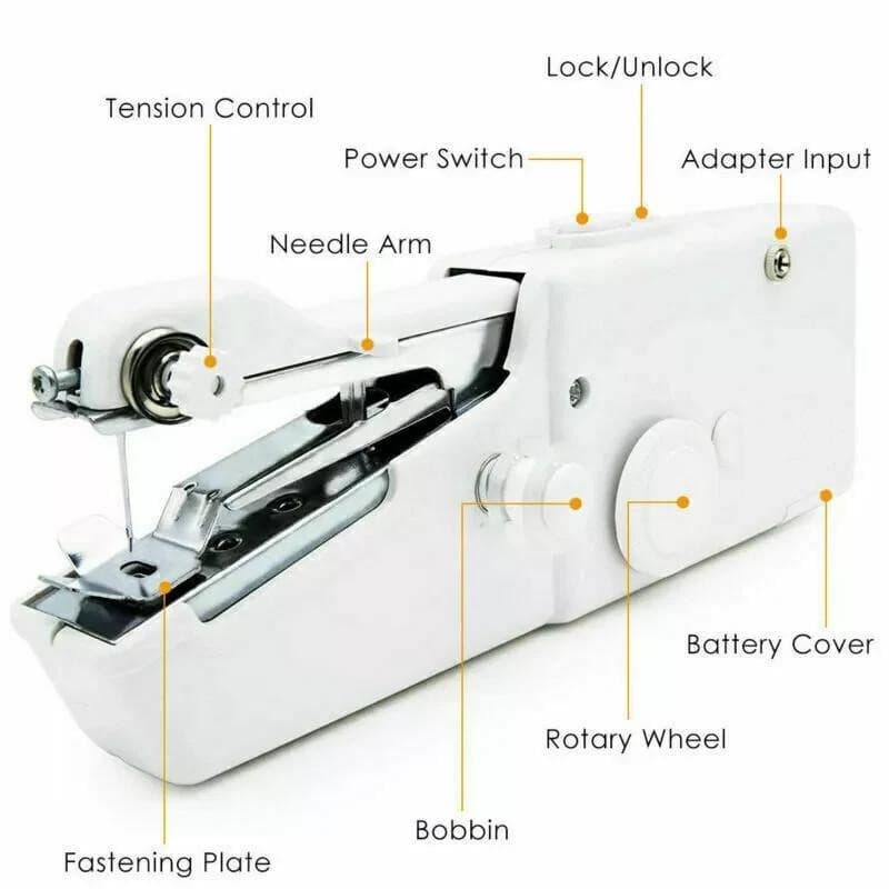 Mini handheld cordless sewing machine hand held thread sew clothes