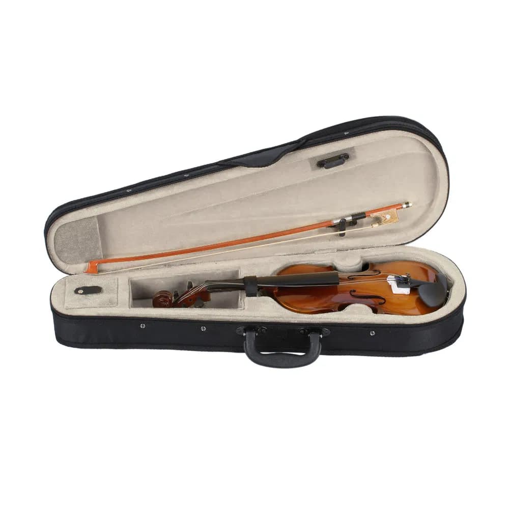 1/8 acoustic violin case bow rosin natural
