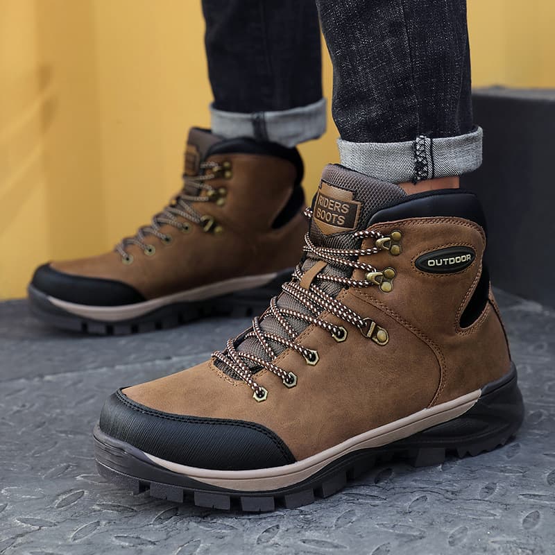 Large size winter men's shoes High-top cotton boots plus velvet