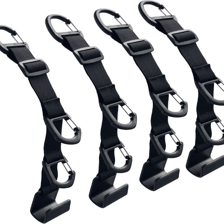 Car headrest hooks, backseat storage organizer hangers, universal