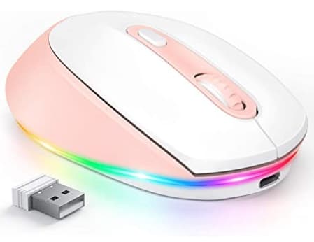 24g wireless mouse 1600dpi ergonomic rechargeable