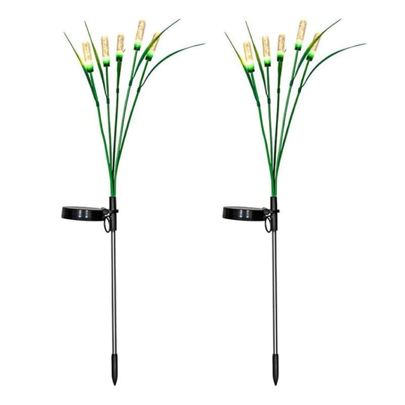 Solar outdoor ground plugged light garden reed lamp