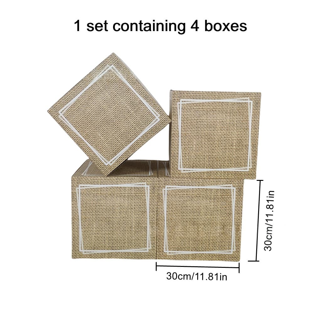 Atmosphere-Setting paper box with Jute-Texture decoration