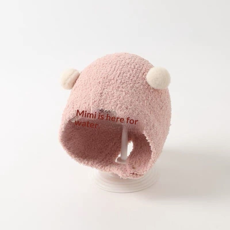Baby winter warm plush hat soft ear protection beanie for newborns
