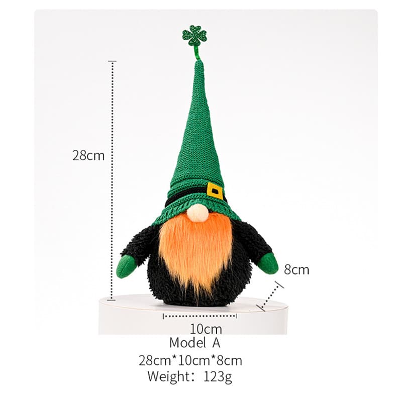 Gnome décoratif bonnet trèfle
