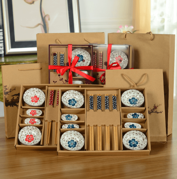 Coffret baguettes et coupelle en céramique