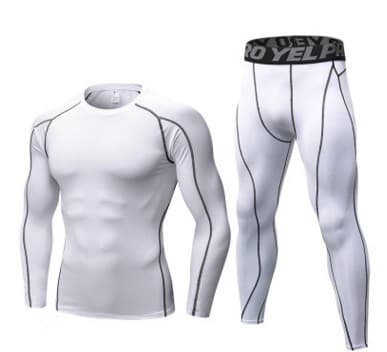 Men's fitness running compression training suit tights Long-sleeved
