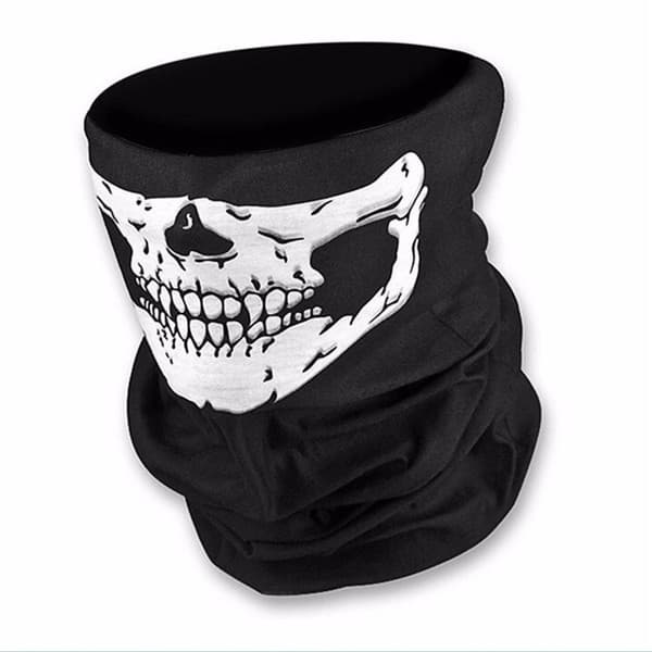 Halloween Skull Party Scarves Mask Masquerade Mardi Gras Black Neck