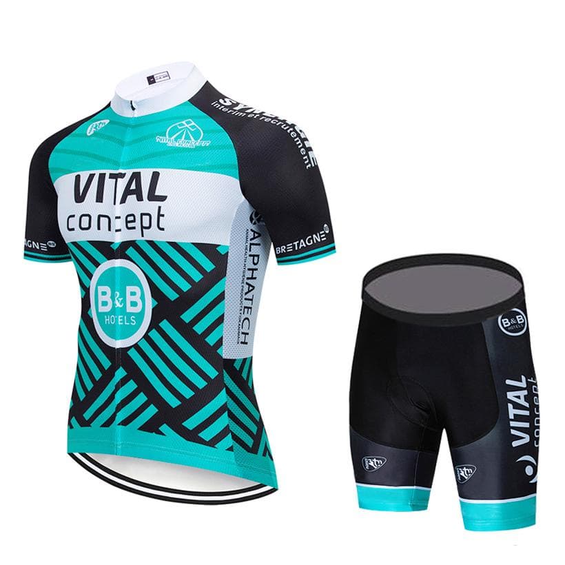 Vital sports men's black JERSEY SHORTS bib set
