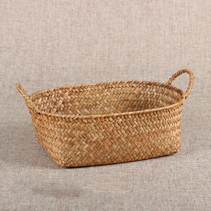 Panier de rangement en paille