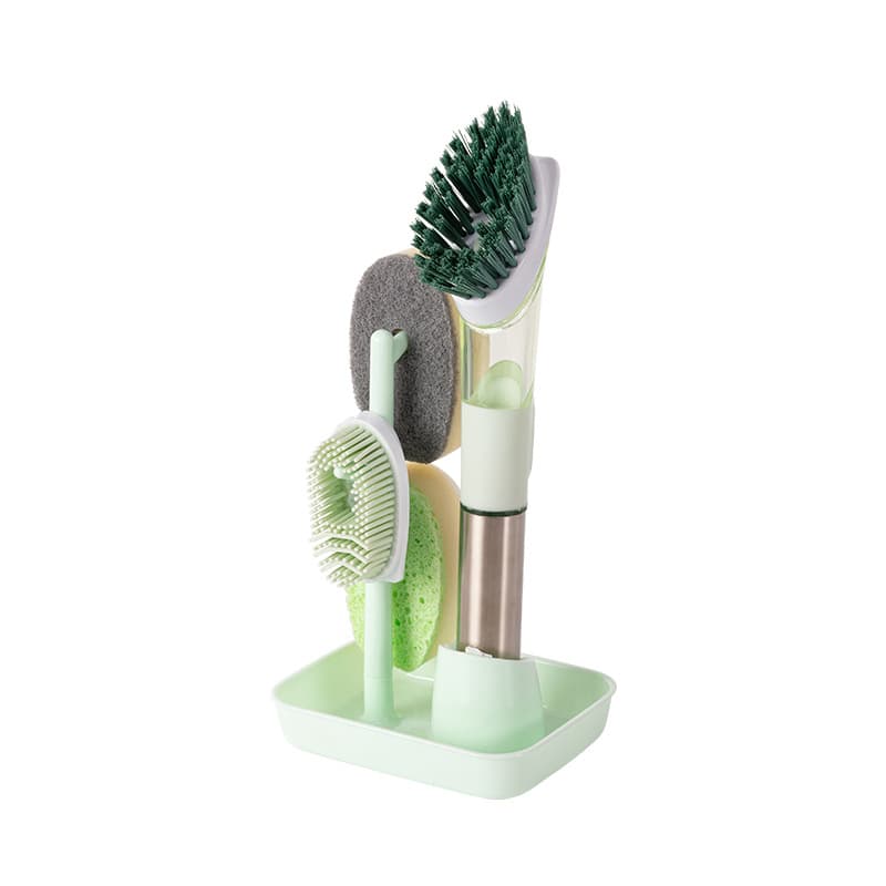 Multifunctional dish brush household kitchen oily sponge long handle