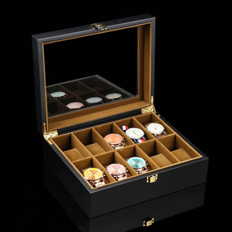 Coffret à montres en bois noir