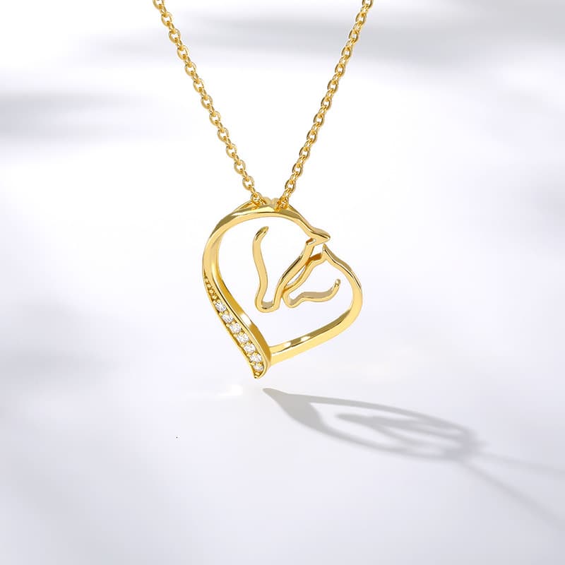 Pendentif cœur zircon