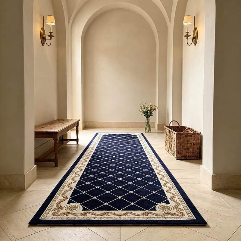 1pc European and American vintage geometric pattern carpet