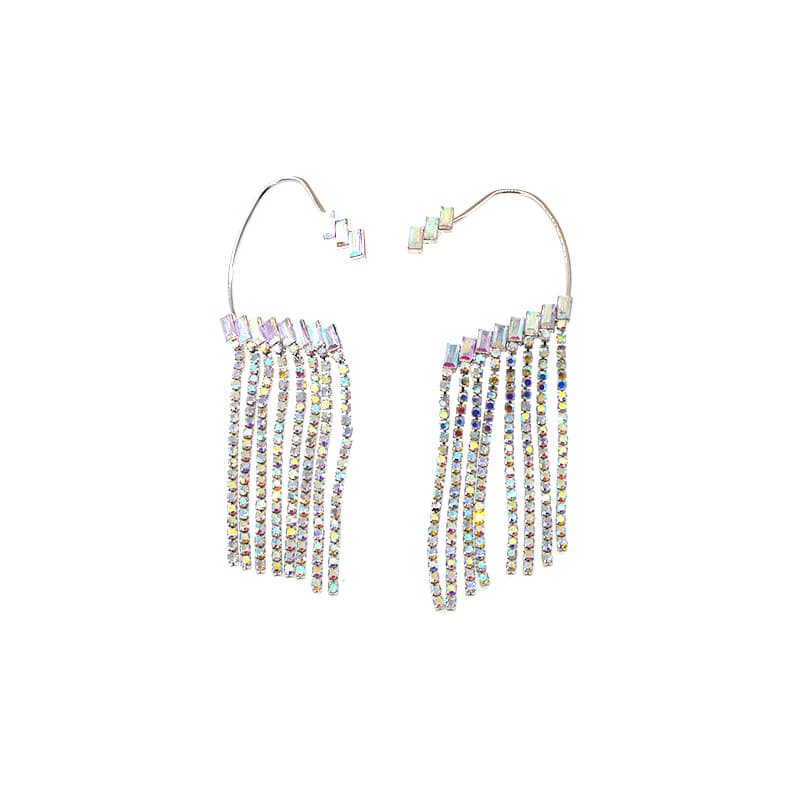 Bijou d'oreille pampille strass