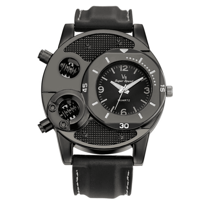 Fast selling, detonating, V8 watch, wristwatch, quartz silica gel