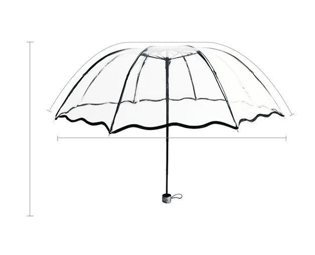 Parapluie transparent imprimé