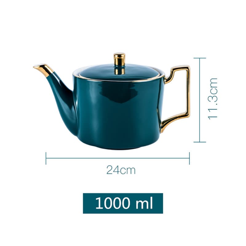 Théière en céramique verte