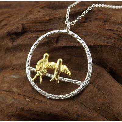 925 sterling silver necklaces cute bird pendants necklace