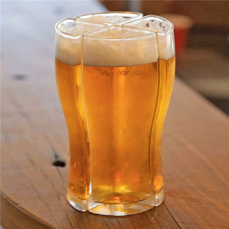 Verre à bière séparable en quatre
