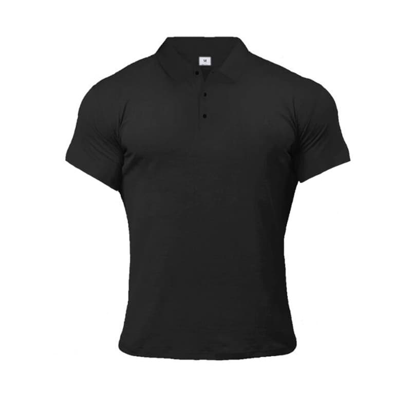 Sports Polo Shirt Summer Short-sleeved Tops Men's Solid Color T-Shirt