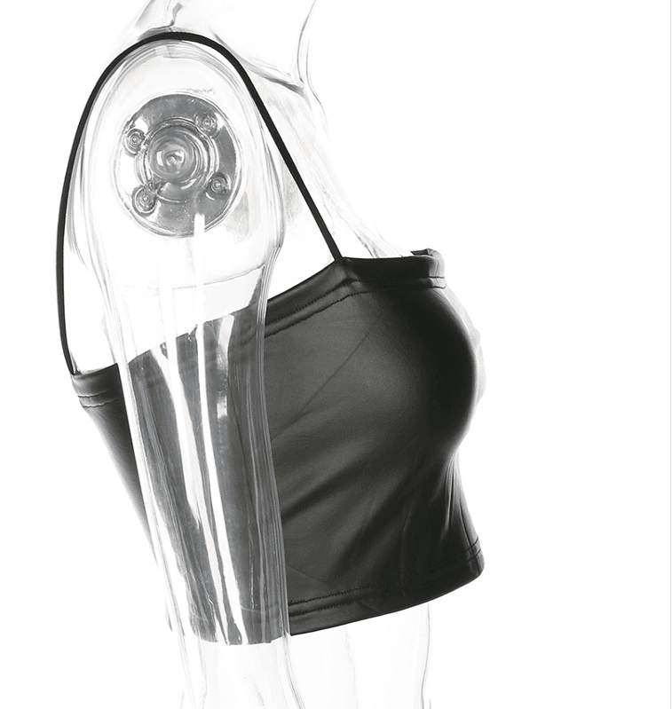 Black leather top