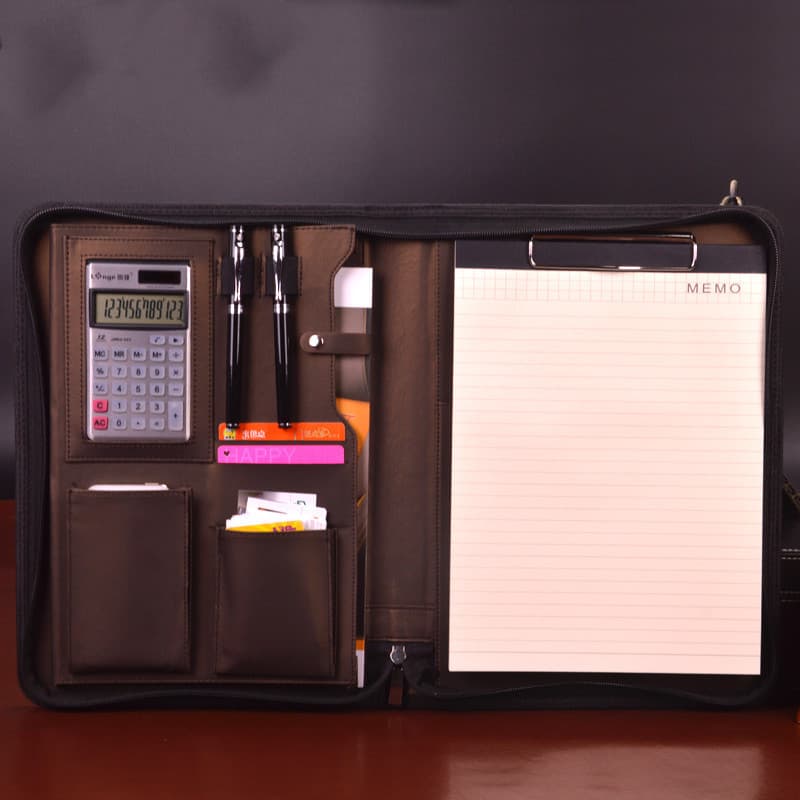 A4 leather folder sales
