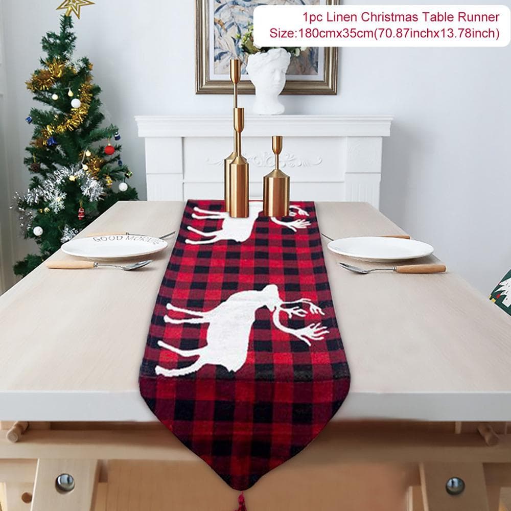 Chemin de table de Noël brodé