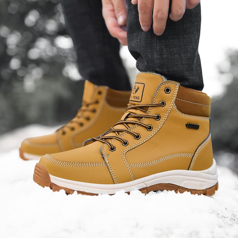 Men Boots Winter Snow Outdoor Ankle For Men Super Warm Leather