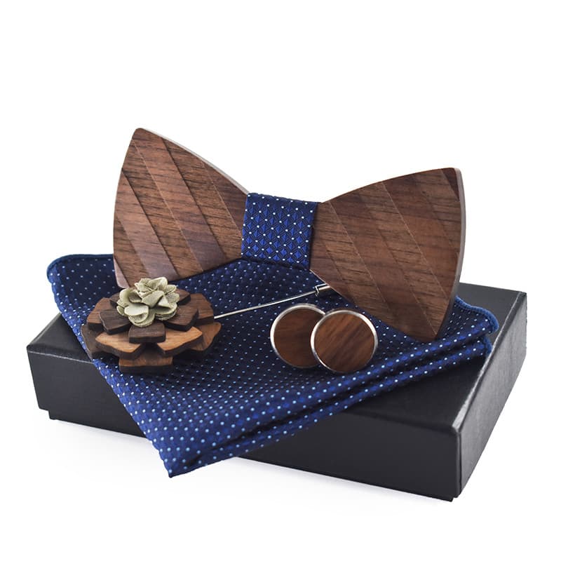 Coffret nœud papillon en bois