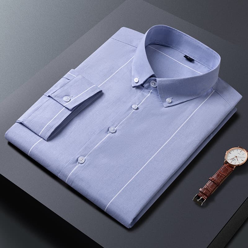 Men's Striped Shirt Top Summer Thin