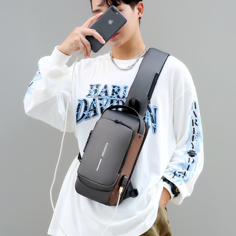Motorcycle Chest Bag Password Anti-theft Men's