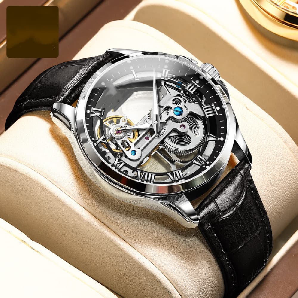 Men's waterproof luminous mechanical watch