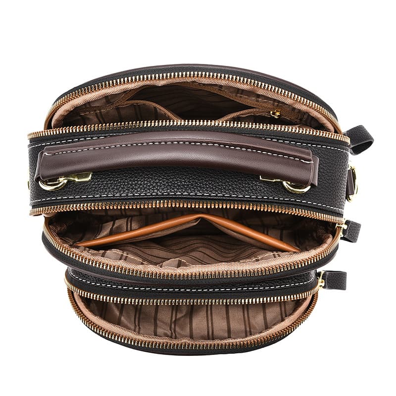 Versatile Crossbody Bag For Women Multi-zipper Design Shoulder Bags
