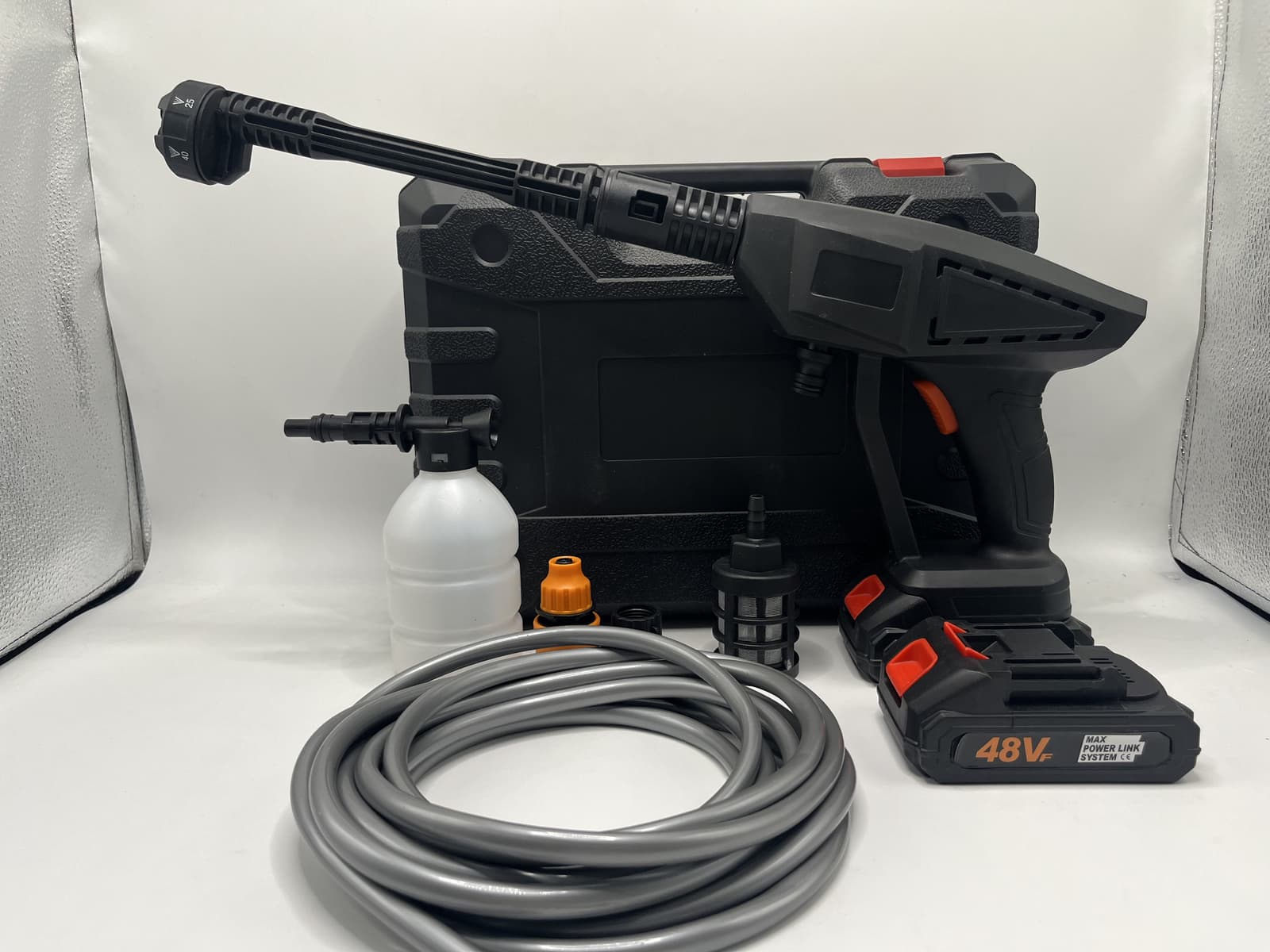 2 battery cordless car washer W box high pressure cleaner gun jet