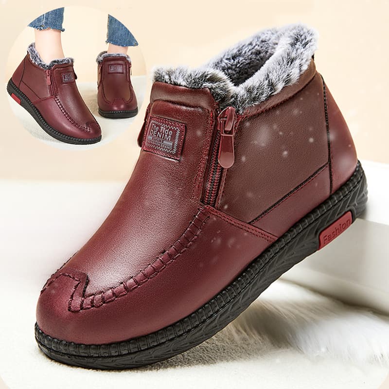 Plush Ankle Boots Winter Warm Shoes Gift For Mom Snow Women