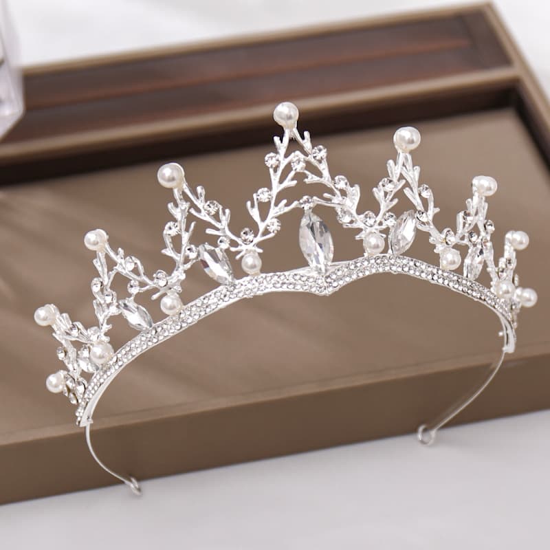 Crystal diamond bridal wedding hair tiara