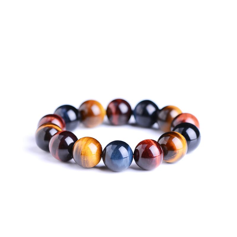 Tiger Eye Bracelet Natural Crystal Stone Buddha Bead