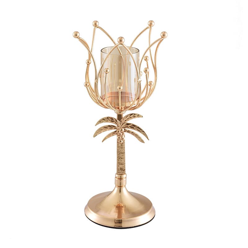 Bougeoir fleur en fer