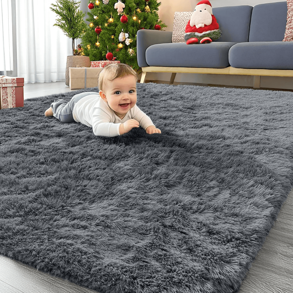 Rugs for living room bedroom, machine washable 4x5.9 ft soft fluffy