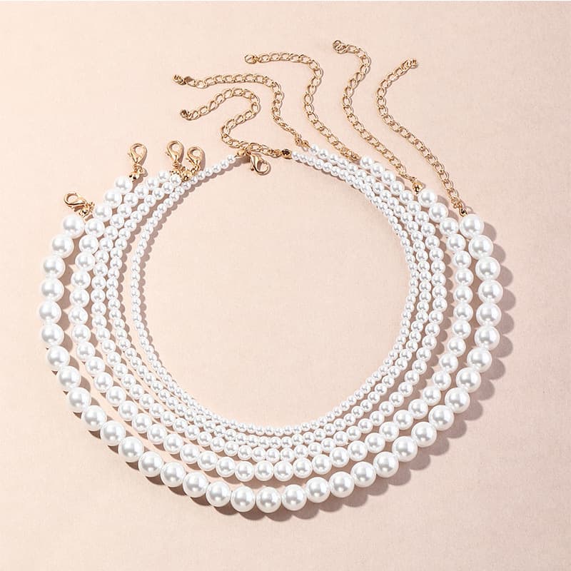 Collier de perles rondes