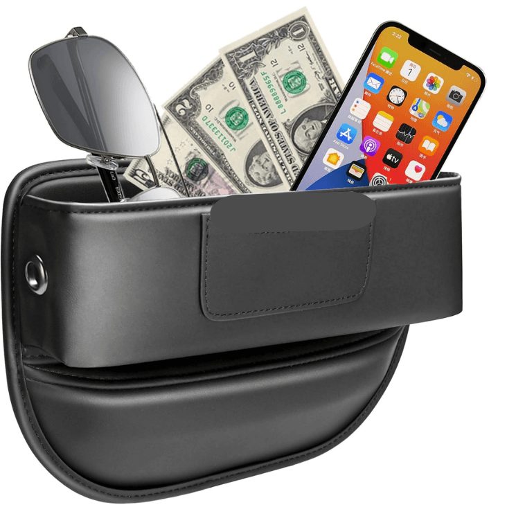 Car seat gap filler organizer car console leather storage box men car