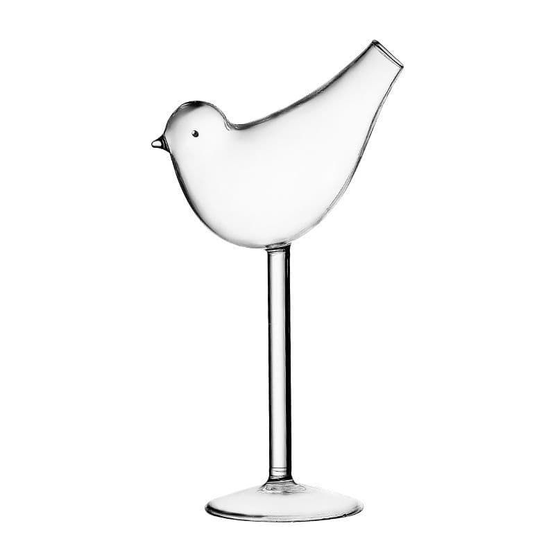 Verre à vin en forme d'oiseau