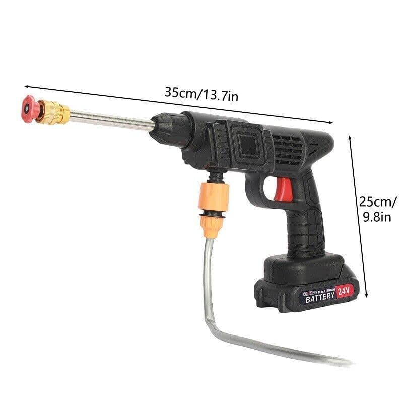Cordless High-Pressure car wash spray gun 2 batteries