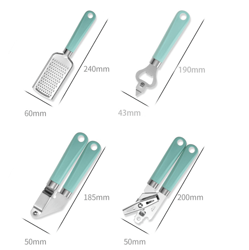 Plastic handle stainless steel kitchen utensils
